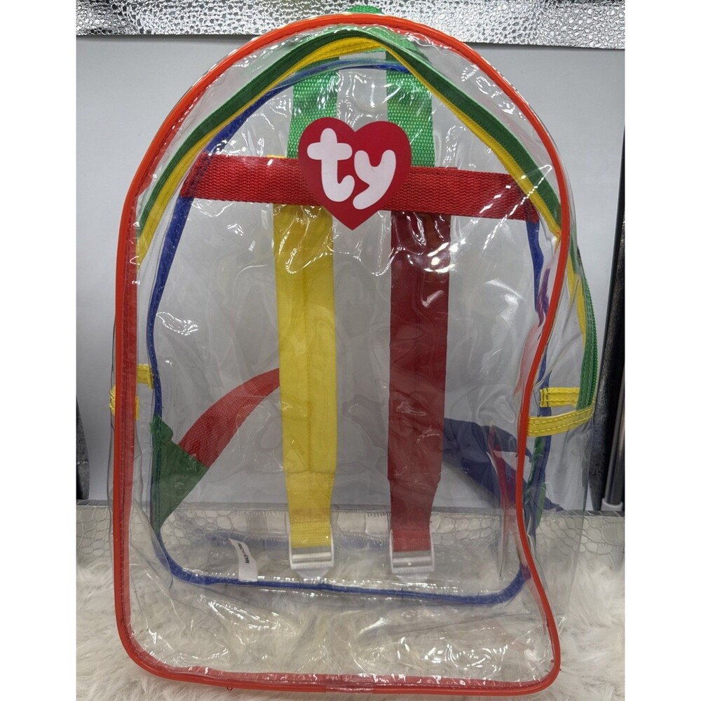 Ty Beanie Babies Clear Rainbow Backpack